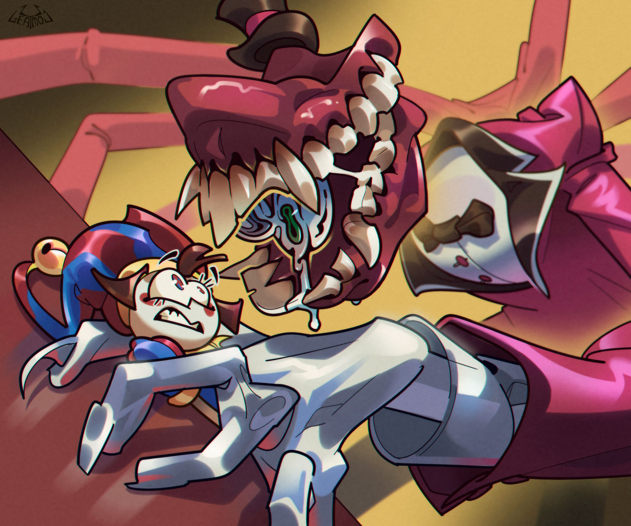 Chaotic Circus Showdown Printable Art – High-Resolution Digital Download