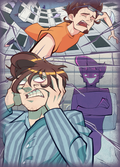 Fractured Mind – Psychological Horror Cartoon Digital Art Download