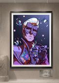 Ethereal Mage Portrait Poster – Fantasy Sorcerer Wall Art | Mystical Character Illustration