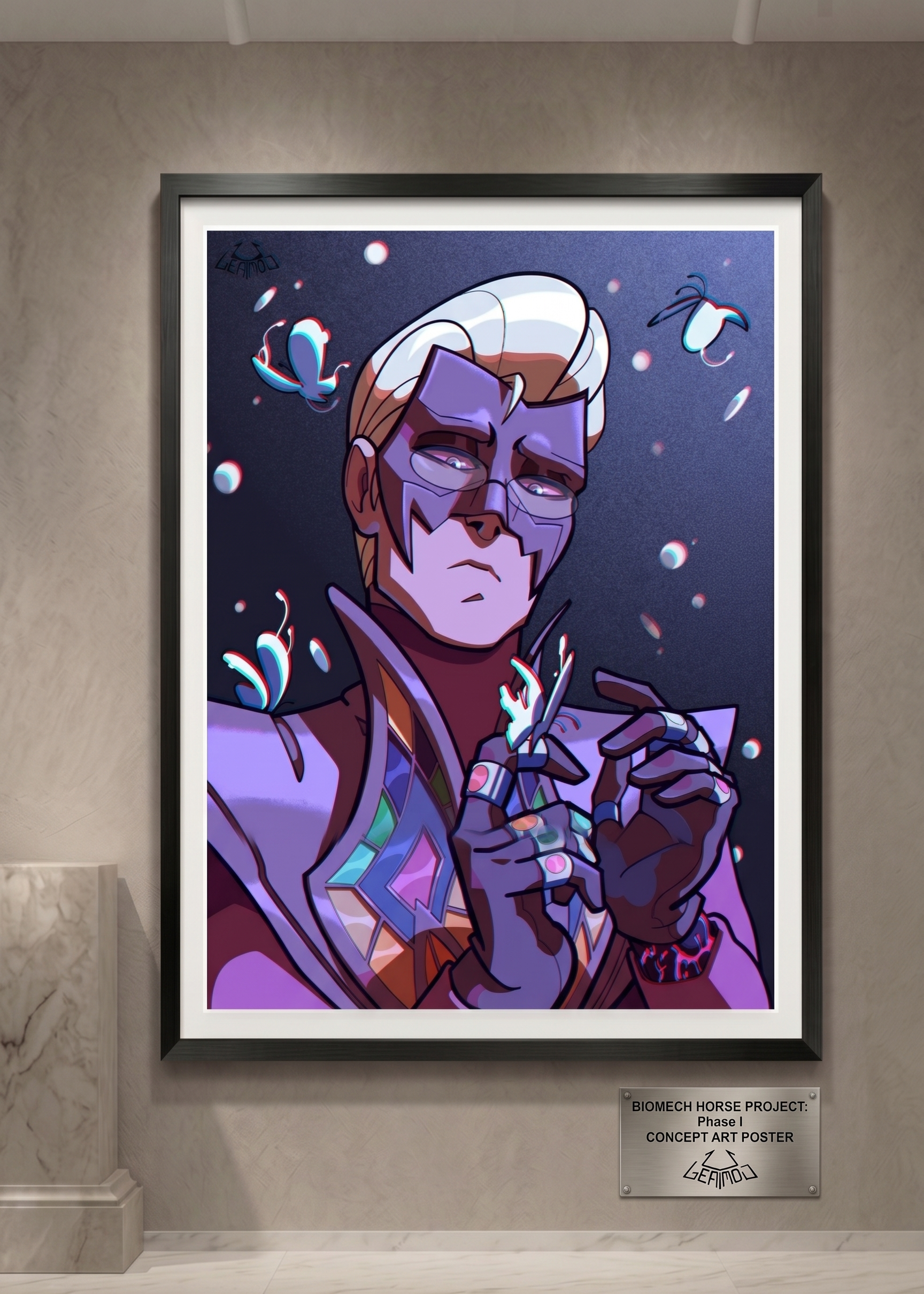 Ethereal Mage Portrait Poster – Fantasy Sorcerer Wall Art | Mystical Character Illustration