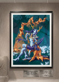 Moonlit Forest Guardian Poster – Celestial Deer Dragon Fantasy Wall Art | Enchanted Creature Print
